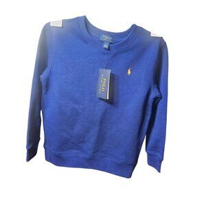 Polo Ralph Lauren Kids Blue Crewneck Sweatshirt Size 7 Cotton Blend